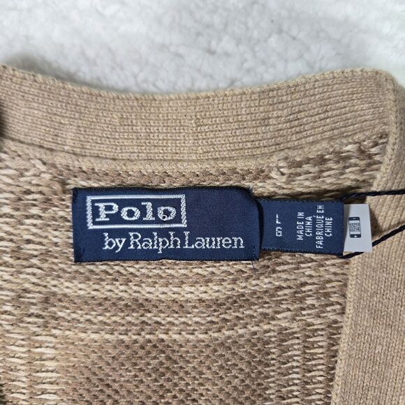$268 Polo Ralph Lauren Trendy Golf Mens Large Glen Plaid Sweater Vest Tan L - Picture 4 of 8